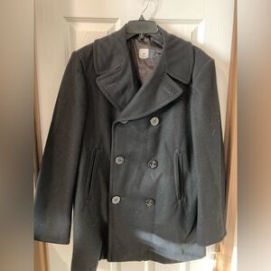 Men's Black U.S Navy Peacoat 40R
